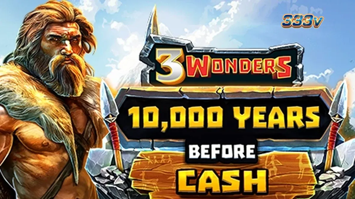 Tampilan visual slot 10,000 Years Before Cash dengan tema prasejarah
